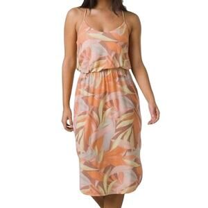 Prana Ayla Dress Solstice Tropics Built In Bra - Coral - Size XS 1970591 - $99
